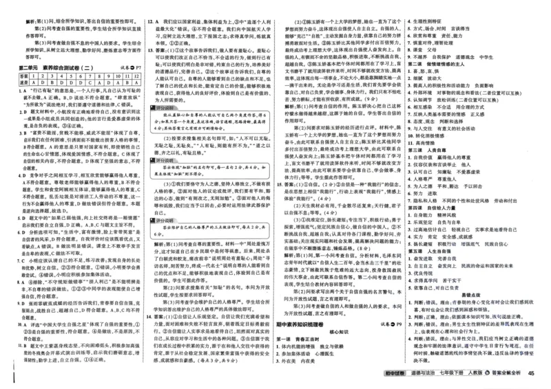 2025春53初中试卷道法人教版7年级下册_初中全科电子版试卷练习试题_初中全科《53中考试卷》2025版（多版本）_2025春53初中试卷7年级下册人教版(1)