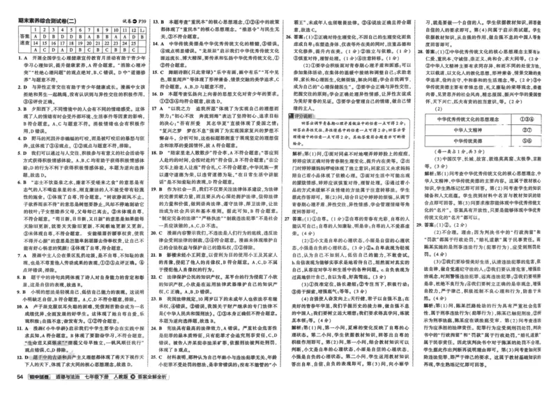 2025春53初中试卷道法人教版7年级下册_初中全科电子版试卷练习试题_初中全科《53中考试卷》2025版（多版本）_2025春53初中试卷7年级下册人教版(1)