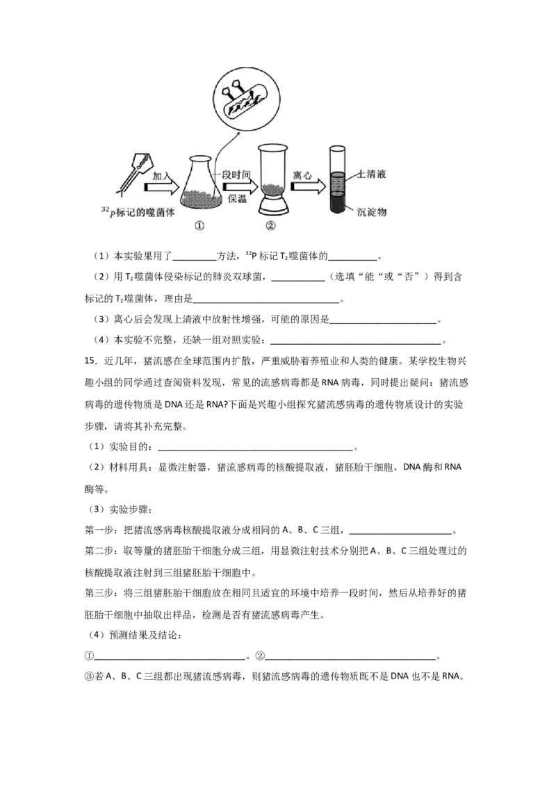 专题16_DNA是主要的遗传物质(学生版)_新高考复习资料_2023年新高考复习资料_二轮复习_增分要点2023高考生物二轮复习专题解读和分层训练291073137