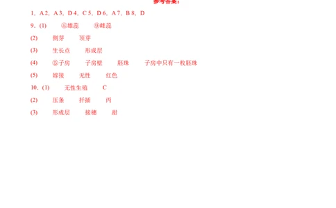 7.1.1植物的生殖（练习）-（人教版）（原卷版）_初中全科电子版试卷练习试题_生物_生物8下练习_人教生物8年级下课时练习51份