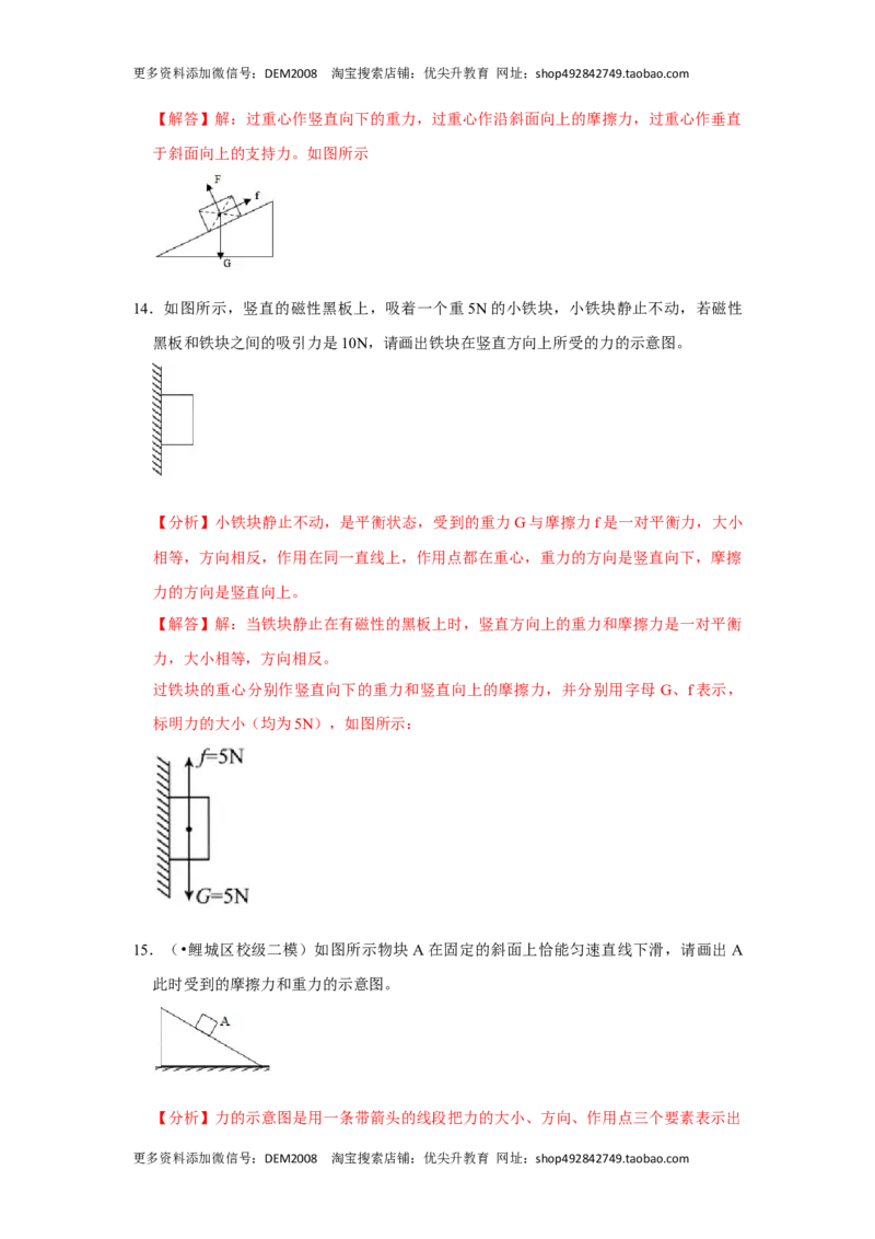 专题05几种力的作图（解析版）_初中全科电子版试卷练习试题_物理_8年级下册物理试题_人教版物理八年级下专项练习（029份）