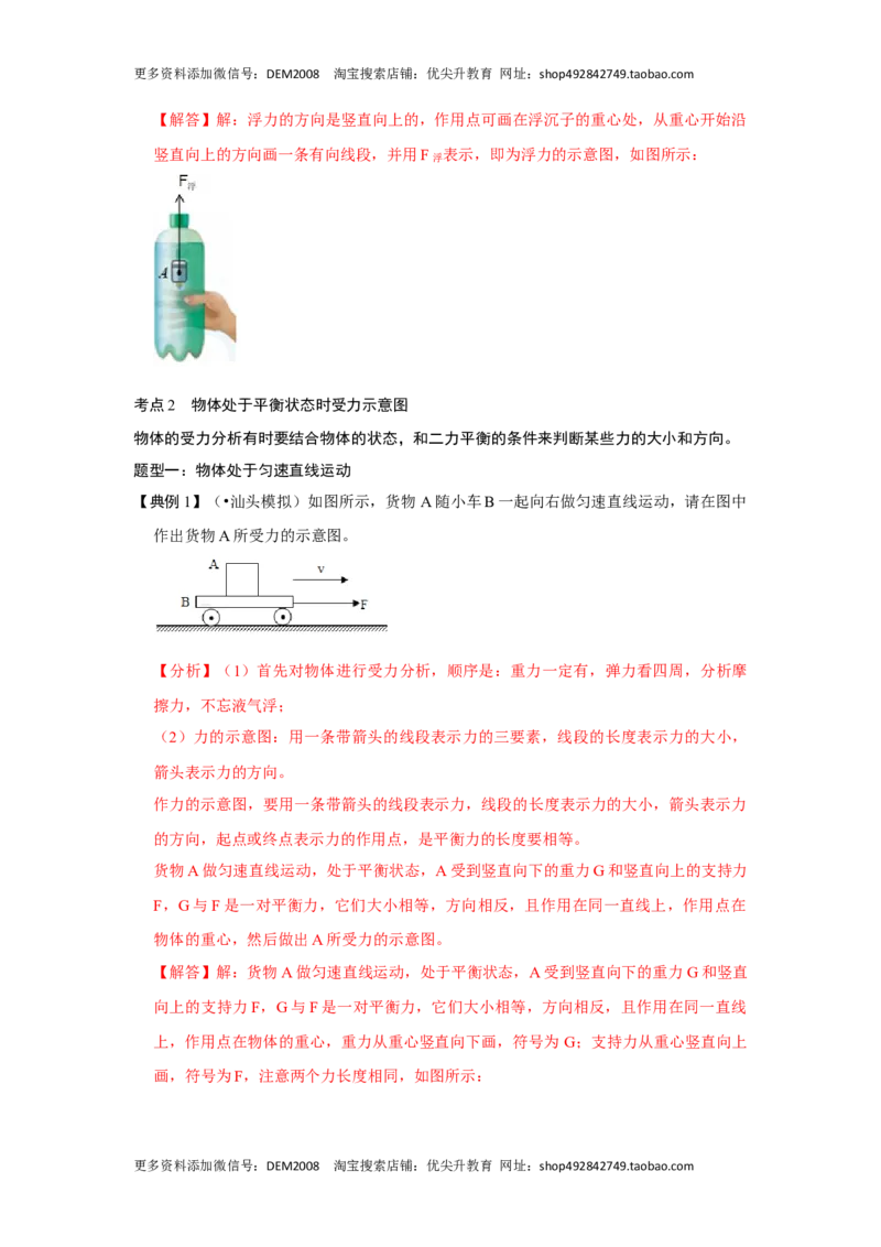 专题05几种力的作图（解析版）_初中全科电子版试卷练习试题_物理_8年级下册物理试题_人教版物理八年级下专项练习（029份）