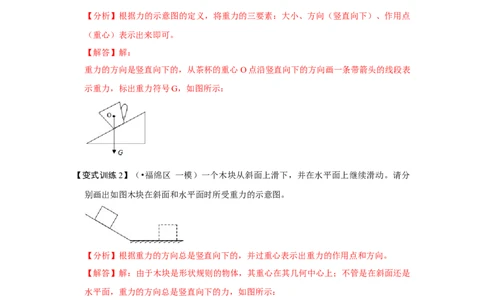 专题05几种力的作图（解析版）_初中全科电子版试卷练习试题_物理_8年级下册物理试题_人教版物理八年级下专项练习（029份）