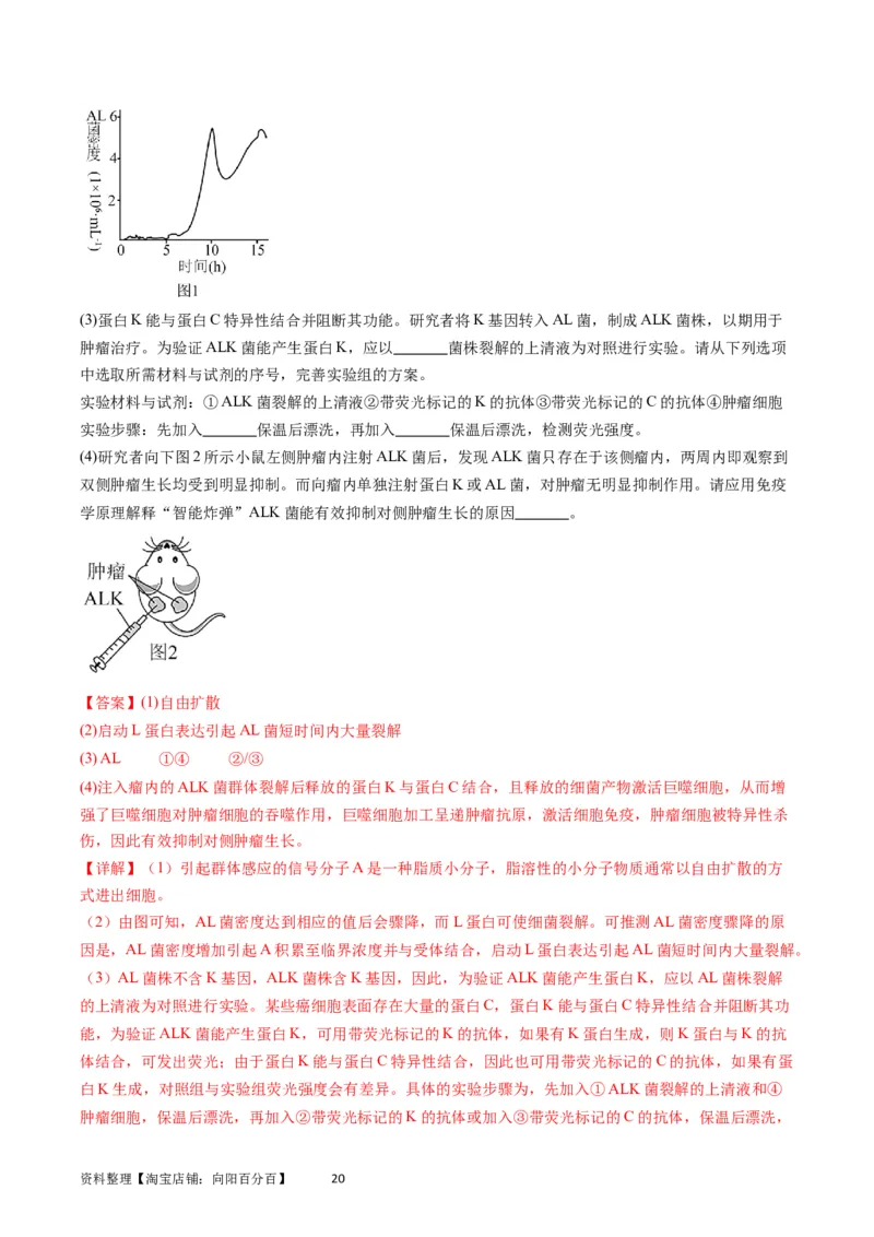 专题16免疫调节-学易金卷：五年（2019-2023）高考生物真题分项汇编（全国通用）（解析版）_通用版（老高考）复习资料_2024年复习资料