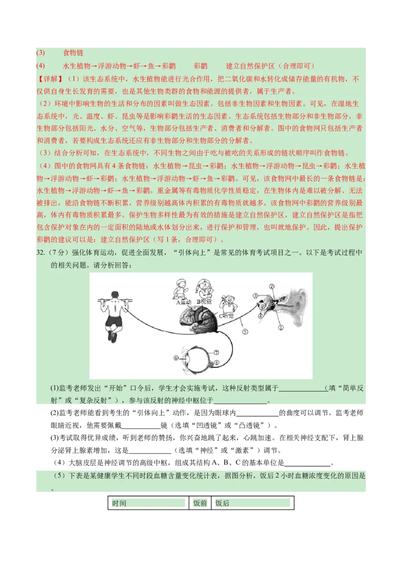 2024年中考押题预测卷（广州卷）-生物（全解全析）_初中全科电子版试卷练习试题_生物_2024中考模拟题生物(1)_押题预测