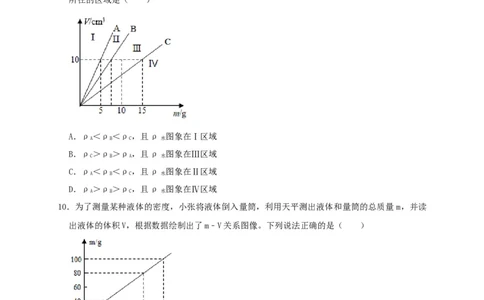 第6章质量与密度（原卷版）_8、物理总复习_8.中考物理总复习_2022年中考复习资料_2022年中考物理一轮复习知识点梳理与针对性分层训练（人教版）265897621