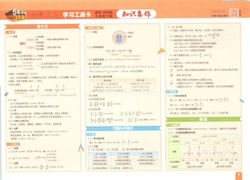 2025春53初中试卷数学沪科版9年级下册_初中全科电子版试卷练习试题_初中全科《53中考试卷》2025版（多版本）_2025春53初中试卷数学、物理沪科版89年级下册(1)