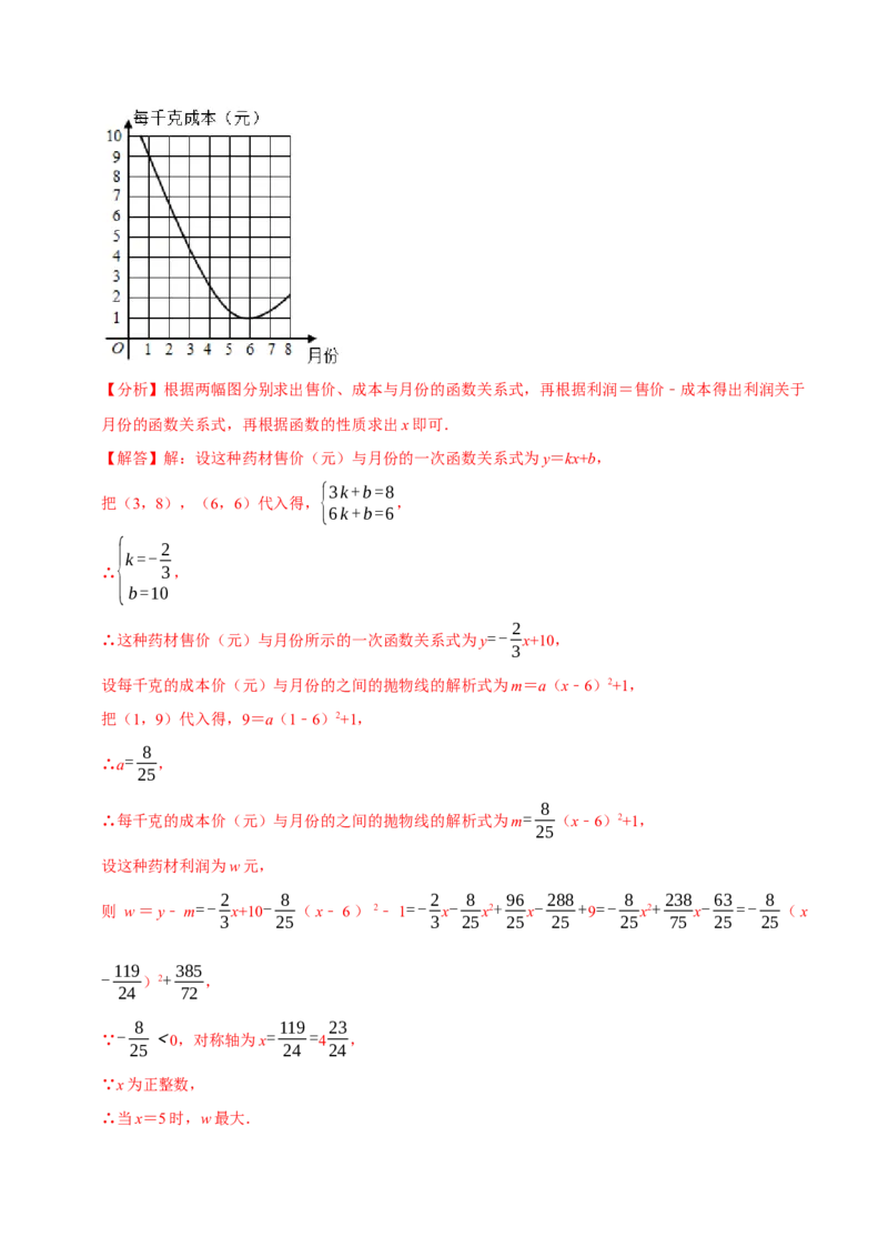 专题22.5二次函数的应用九大题型（人教版）（解析版）_初中全科电子版试卷练习试题_数学_9上初中人教版数学练习、试卷_人教数学九年级上专项练习（028份）