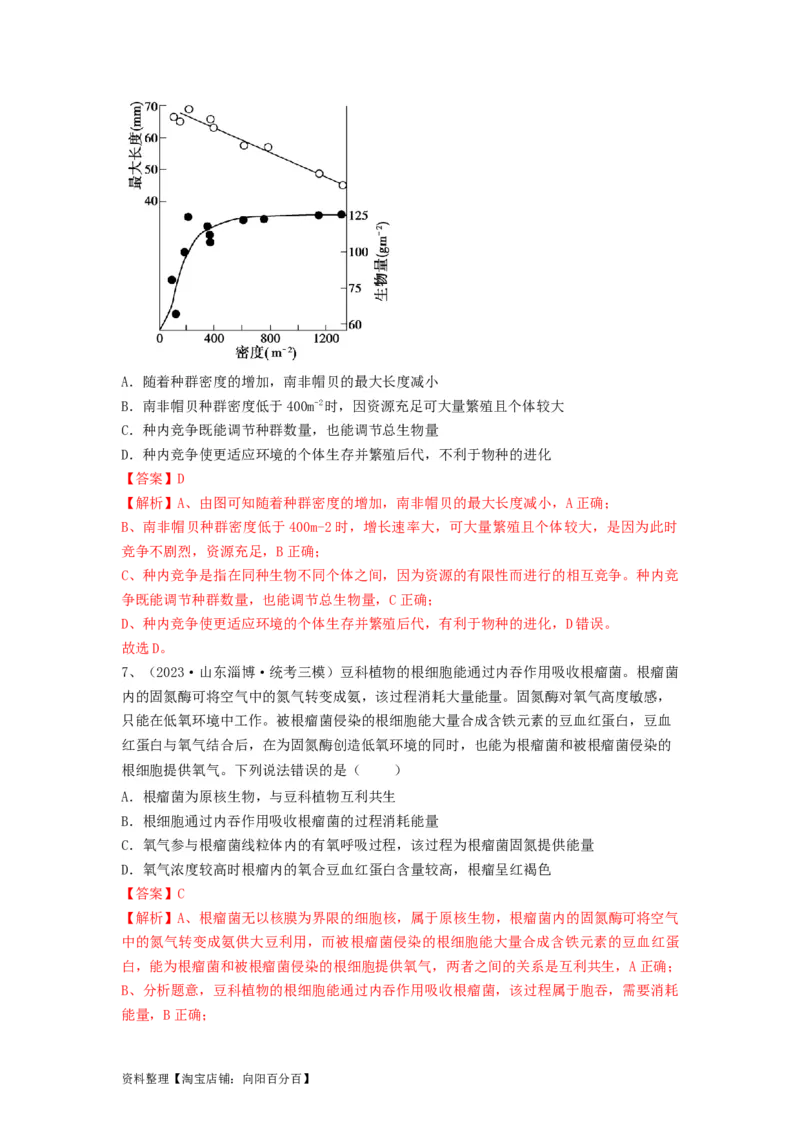 专题29群落的结构与演替（精练）（解析版）_新高考复习资料_2024年新高考复习资料_一轮复习资料_完备战2024年高考生物一轮复习串讲精练（新高考专用）_精练_解析版