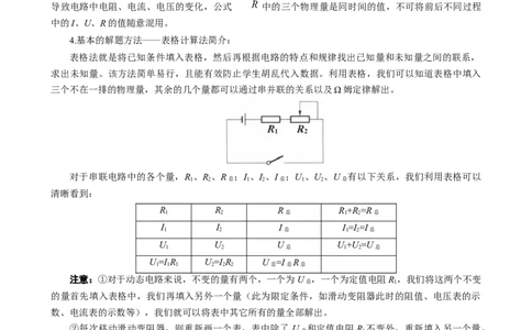 表格法巧解串联动态电路的计算（一）_8、物理总复习_8.中考物理总复习_2024年中考复习资料_专项复习资料_2024年中考物理复习_❤更新专项复习