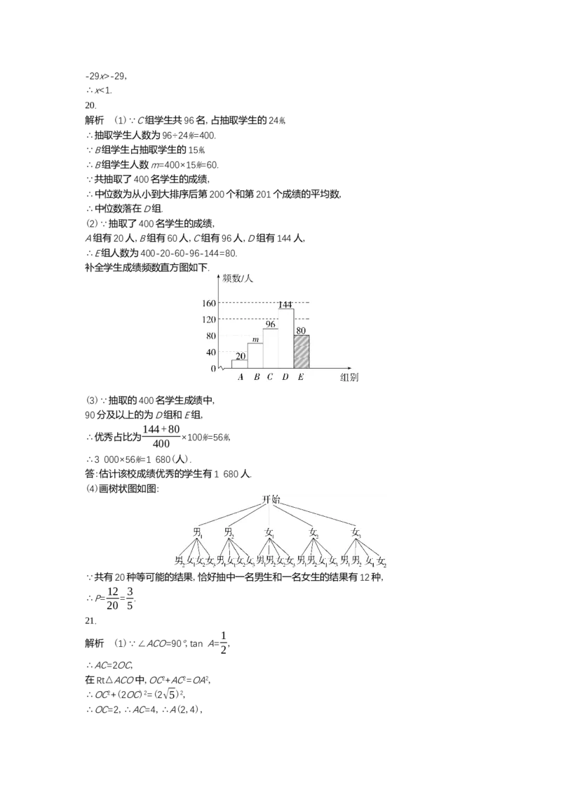 2022泰安数学试卷+答案+解析(word整理版)_山东历年中考真题_山东省历年中考真题2013~2024_初中数学历年真题（2013-2024）