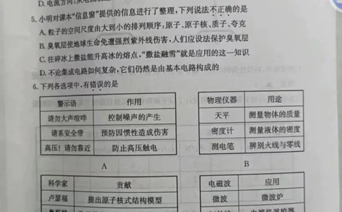 2023山东济宁物理试卷(图片版)_山东历年中考真题_山东省历年中考真题2013~2024_初中物理历年真题（2013-2024）