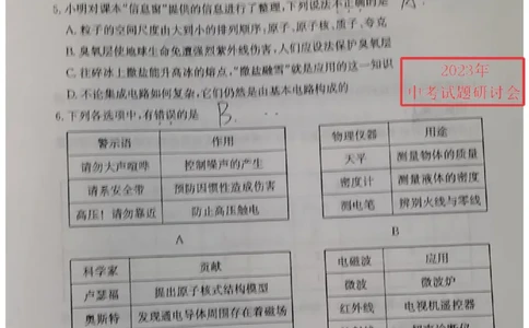 2023山东济宁物理试卷(图片版)_山东历年中考真题_山东省历年中考真题2013~2024_初中物理历年真题（2013-2024）