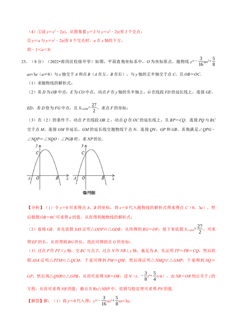 专题22.11二次函数章末题型过关卷（人教版）（解析版）_初中全科电子版试卷练习试题_数学_9上初中人教版数学练习、试卷_人教数学九年级上专项练习（028份）