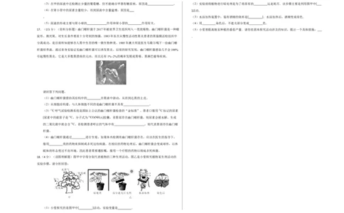 2024年中考押题预测卷01（辽宁卷）-生物（考试版A3）_初中全科电子版试卷练习试题_生物_2024中考模拟题生物(1)_押题预测