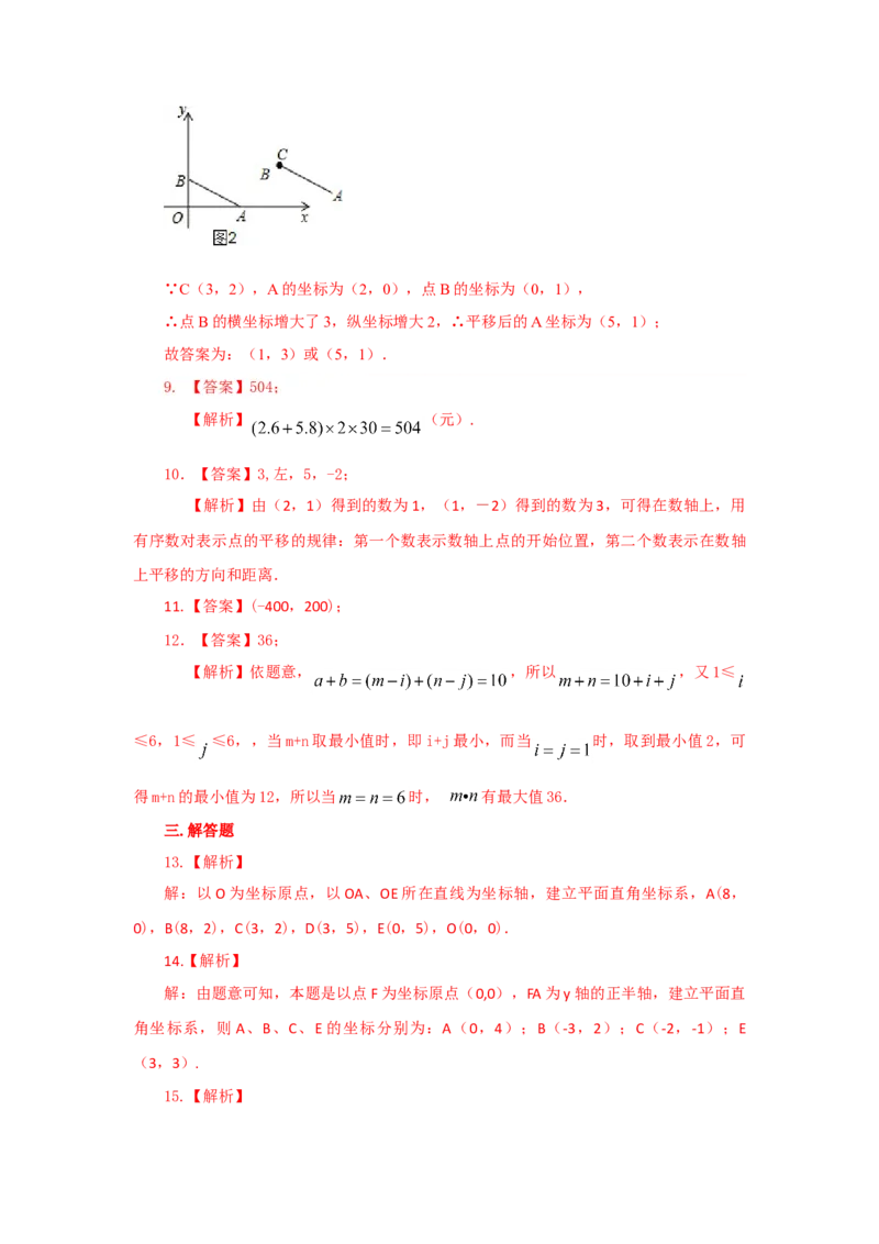 7.2坐标方法的简单应用（能力提升）-七年级数学下册要点突破与同步训练（人教版）(27154912)_初中全科电子版试卷练习试题_数学_7下初中人教版数学练习、试卷_数学7下同步练习第5套新