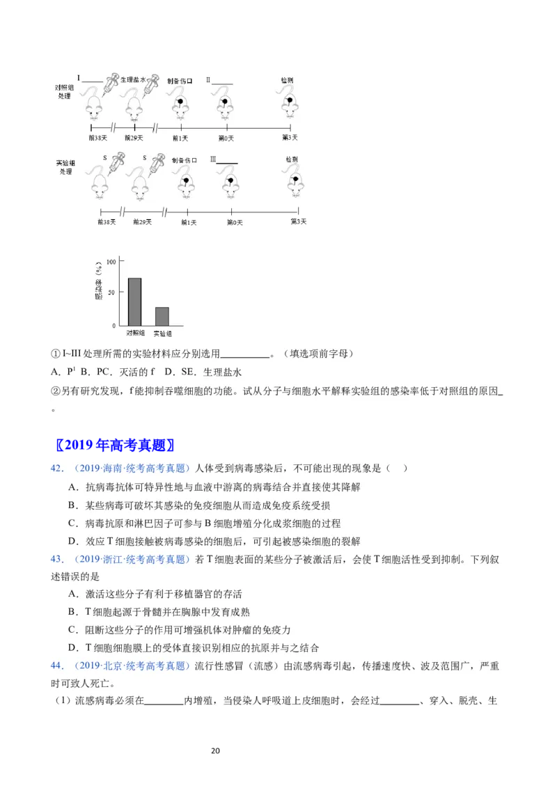 专题16免疫调节-学易金卷：五年（2019-2023）高考生物真题分项汇编（全国通用）（原卷版）_通用版（老高考）复习资料_2024年复习资料
