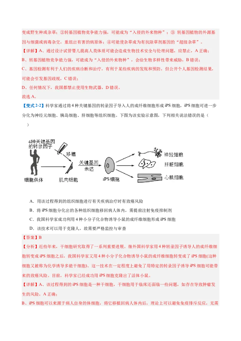专题19基因工程与生物技术安全（10大题型）（解析版）_2025年新高考资料_一轮复习_备战2025年高考生物一轮复习题型全覆盖（新高考通用）