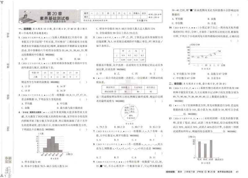 2025春53初中试卷数学沪科版8年级下册(1)_初中全科电子版试卷练习试题_初中全科《53中考试卷》2025版（多版本）