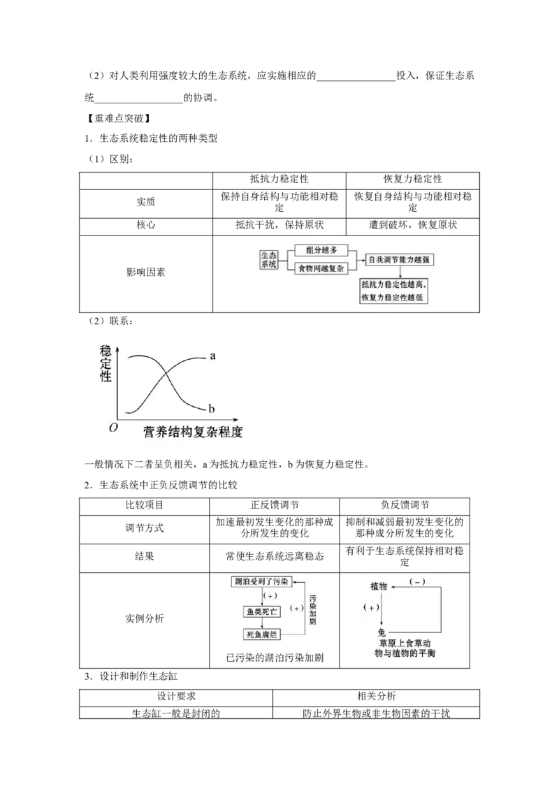 专题31生态系统的稳定性与环境保护（教师版）_新高考复习资料_2023年新高考复习资料_二轮复习_增分要点2023高考生物二轮复习专题解读和分层训练291073137