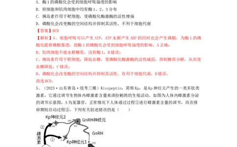 专题25体液调节（精练）（解析版）_新高考复习资料_2024年新高考复习资料_一轮复习资料_完备战2024年高考生物一轮复习串讲精练（新高考专用）_精练_解析版