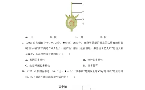 生物&mdash;&mdash;山东省烟台市pdf版，含答案全解全析(1)_山东历年中考真题_山东省历年中考真题2013~2024_初中生物历年真题（2013-2024）