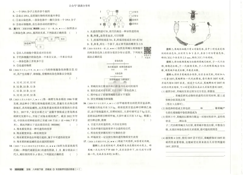 2025春53初中试卷生物苏教版8年级下册(1)_初中全科电子版试卷练习试题_初中全科《53中考试卷》2025版（多版本）