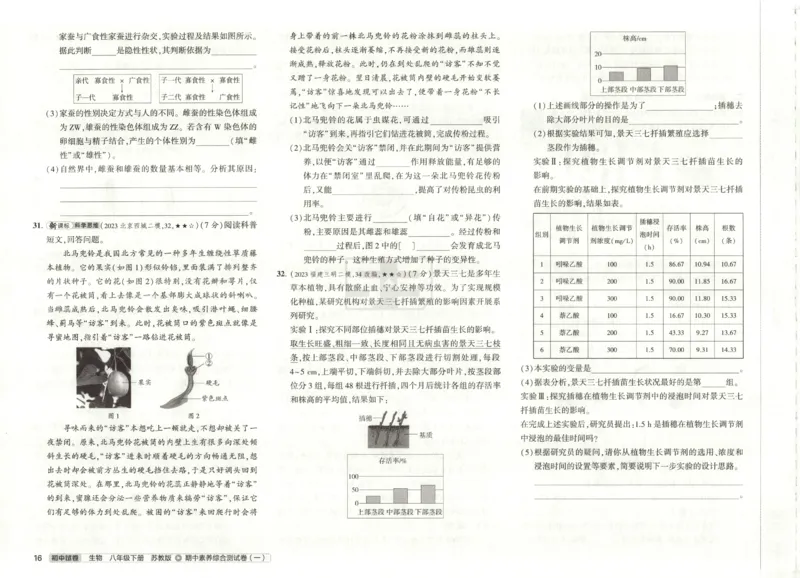 2025春53初中试卷生物苏教版8年级下册(1)_初中全科电子版试卷练习试题_初中全科《53中考试卷》2025版（多版本）