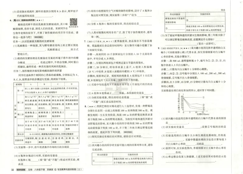 2025春53初中试卷生物苏教版8年级下册(1)_初中全科电子版试卷练习试题_初中全科《53中考试卷》2025版（多版本）