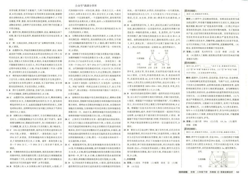 2025春53初中试卷生物苏教版8年级下册(1)_初中全科电子版试卷练习试题_初中全科《53中考试卷》2025版（多版本）
