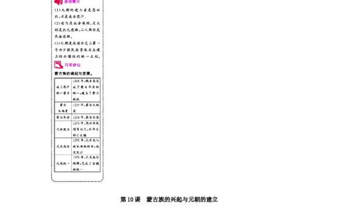 七年级历史下册第二单元辽宋夏金元时期民族关系发展和社会变化第10课蒙古族的兴起与元朝的建立课时作业新人教版20190220279_初中全科电子版试卷练习试题_历史_历史人教版7下试卷