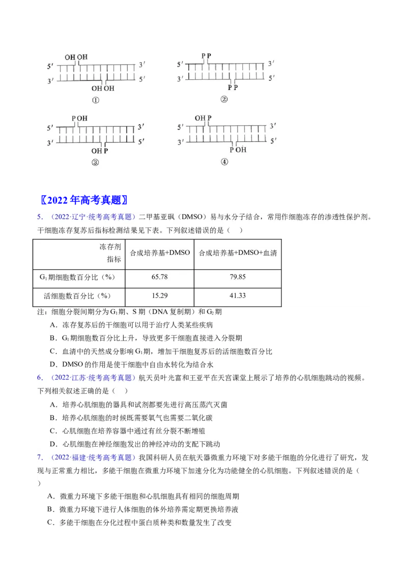 专题20细胞工程与胚胎工程-学易金卷：五年（2019-2023）高考生物真题分项汇编（全国通用）（原卷版）_通用版（老高考）复习资料_2024年复习资料