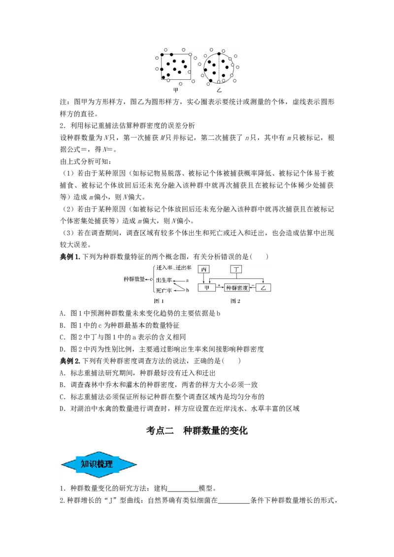 专题28种群的特征和数量变化（串讲）（原卷版）_新高考复习资料_2024年新高考复习资料_一轮复习资料_完备战2024年高考生物一轮复习串讲精练（新高考专用）_串讲