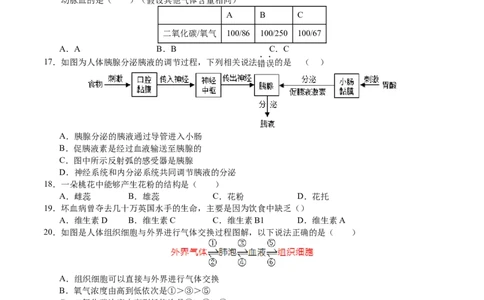 2024年中考押题预测卷（河北卷02）-生物（考试版）A4_初中全科电子版试卷练习试题_生物_2024中考模拟题生物(1)_押题预测