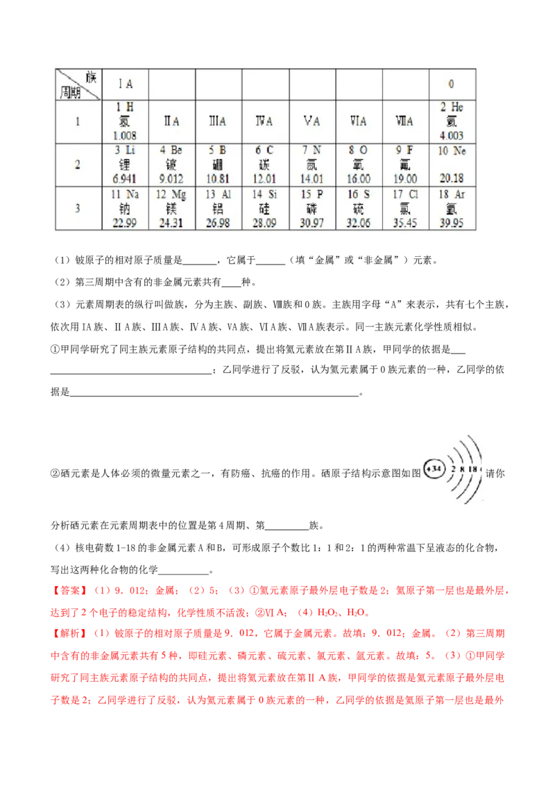 专题02填空题（40题）（人教版）（解析版）_初中全科电子版试卷练习试题_化学_9年级上下册化学试题_9年级上试题_人教化学九年级上专项练习（022份）