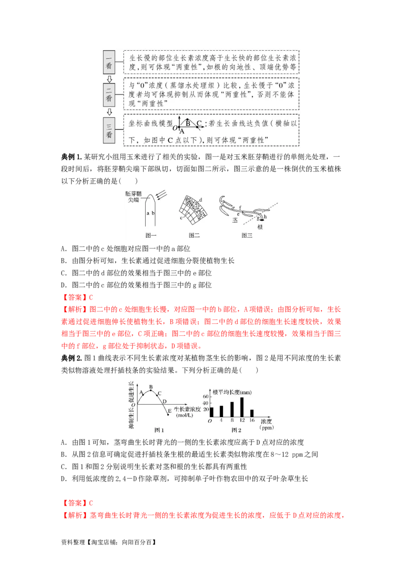 专题27植物生命活动的调节（串讲）（解析版）_新高考复习资料_2024年新高考复习资料_一轮复习资料_完备战2024年高考生物一轮复习串讲精练（新高考专用）_串讲_解析版