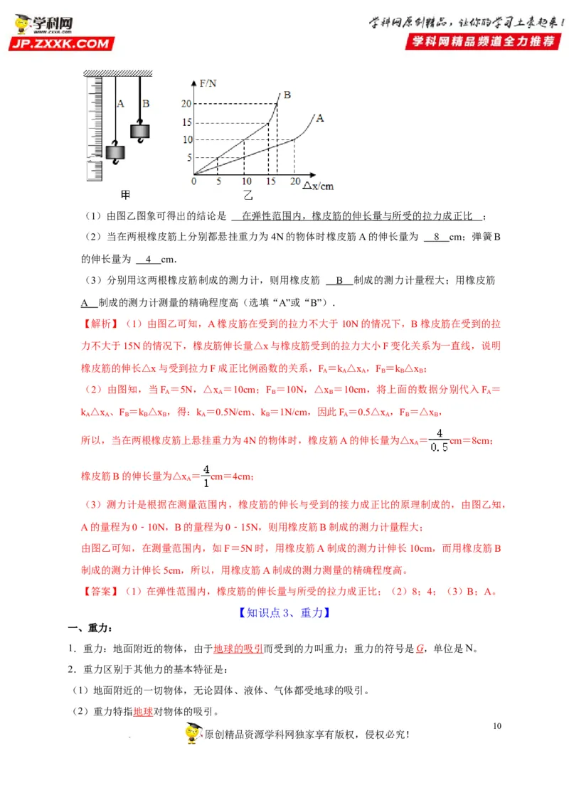 第7章力（解析版）_8、物理总复习_8.中考物理总复习_2022年中考复习资料_2022年中考物理一轮复习知识点梳理与针对性分层训练（人教版）265897621