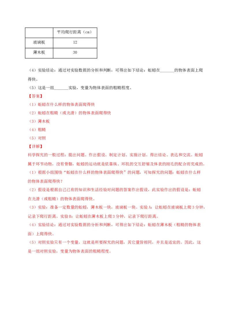 专题01无脊椎动物-（人教版）（解析版）_初中全科电子版试卷练习试题_生物_生物8上练习_人教生物8年级上专项练习23份_第1套八年级生物上册专项（人教版）09份