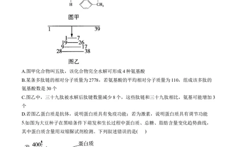 专题1细胞的分子组成（选择题）&mdash;&mdash;2025届高考生物学模块考前抢分练新高考版（含解析）_2025年新高考资料_二轮复习