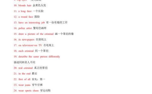 Unit9Whatdoeshelooklike？-七年级英语下册同步必背知识清单（人教版）_初中全科电子版试卷练习试题_英语_7年级下册-初中人教版英语_人教英语七年级下知识总结（012份）