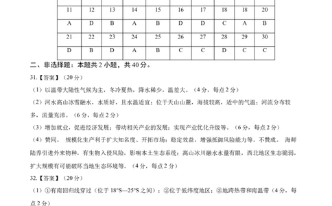 2024年中考押题预测卷01（广州卷）-地理（参考答案）_初中全科电子版试卷练习试题_地理_2024中考模拟题地理(1)_押题预测