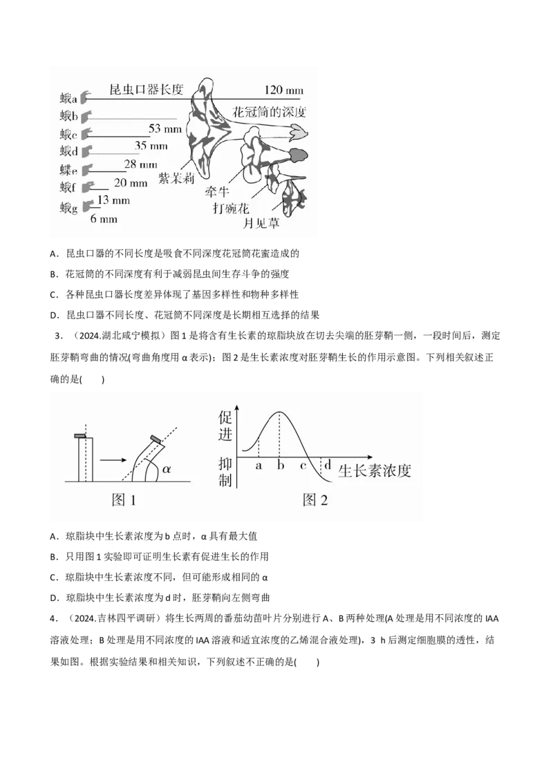 专题14选择题必刷（5大题型）（原卷版）_2025年新高考资料_二轮复习_2025年高考生物二轮热点题型归纳与变式演练（新高考通用）3404350_专题14选择题必刷（5大题型）