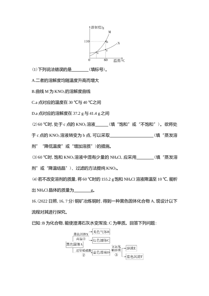 2022日照化学试卷+答案+解析(word整理版)_山东历年中考真题_山东省历年中考真题2013~2024_初中化学历年真题（2013-2024）
