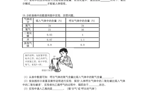 4.3.1呼吸道对空气的处理-（人教版）（原卷版）_初中全科电子版试卷练习试题_生物_生物人教版7下练习_人教生物7年级下课时练习40份