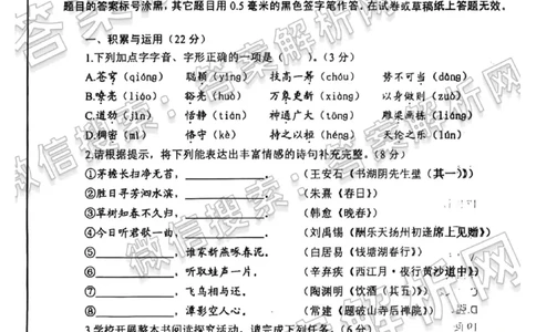 2025年威海市中考语文真题原卷_山东历年中考真题_山东省2025中考题_威海市