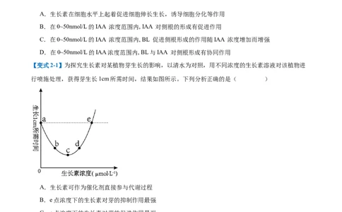专题15植物生长调节（6大题型）（原卷版）_2025年新高考资料_一轮复习_备战2025年高考生物一轮复习题型全覆盖（新高考通用）
