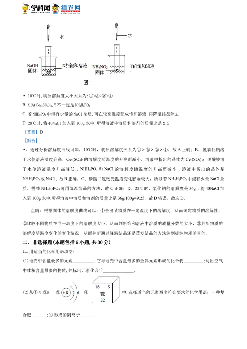 2018山东菏泽化学试卷+答案+解析(word整理版)_山东历年中考真题_山东省历年中考真题2013~2024_初中化学历年真题（2013-2024）
