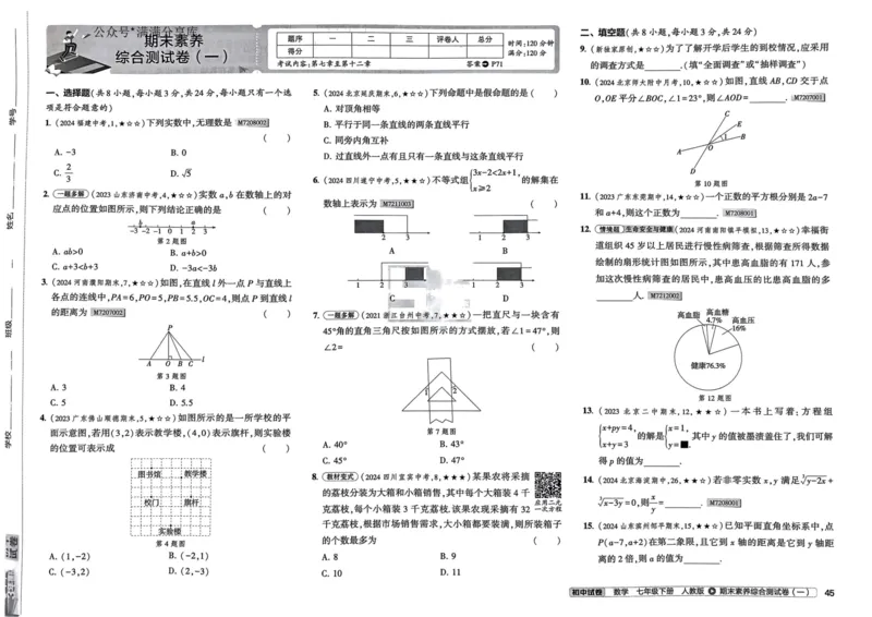 2025春53初中试卷数学人教版7年级下册_初中全科电子版试卷练习试题_初中全科《53中考试卷》2025版（多版本）_2025春53初中试卷7年级下册人教版(1)