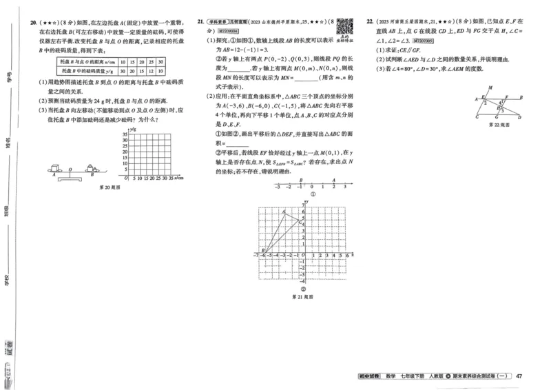 2025春53初中试卷数学人教版7年级下册_初中全科电子版试卷练习试题_初中全科《53中考试卷》2025版（多版本）_2025春53初中试卷7年级下册人教版(1)