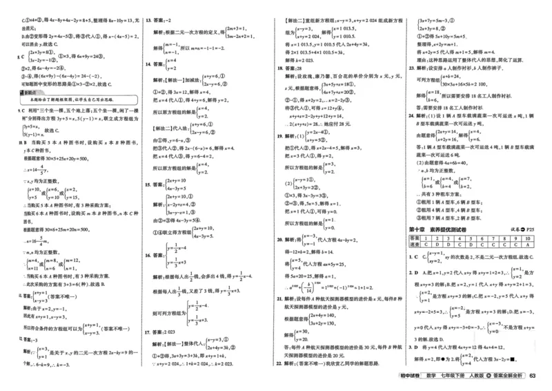 2025春53初中试卷数学人教版7年级下册_初中全科电子版试卷练习试题_初中全科《53中考试卷》2025版（多版本）_2025春53初中试卷7年级下册人教版(1)
